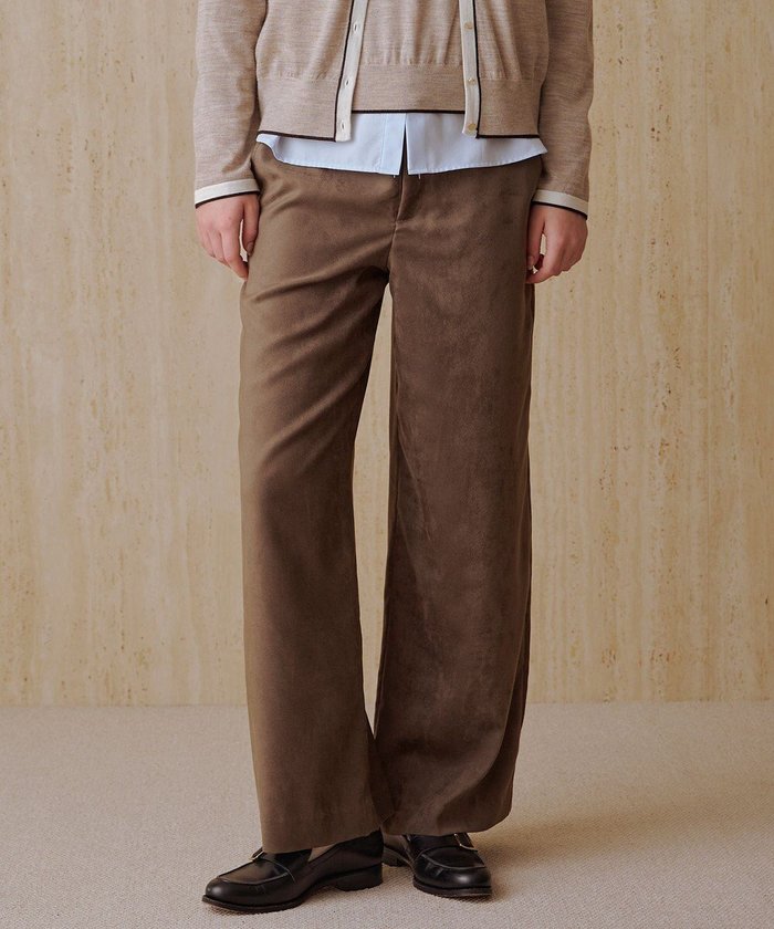 【ジェイ プレス/J.PRESS】のマイクロライトスエード ワイド パンツ インテリア・キッズ・メンズ・レディースファッション・服の通販 founy(ファニー) https://founy.com/ ファッション Fashion レディースファッション Fashion for Women パンツ Pants & Trousers ストレッチ Stretch, Stretchy Fabric リラックス Relax, Relaxed Fit ワイド Wide, Wide Fit A/W・秋冬 Autumn/Winter |ID: prp329100004683450 ipo3291000000034169460
