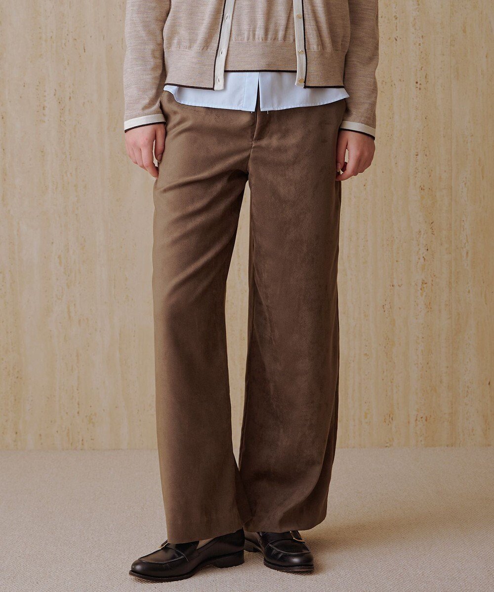 【ジェイ プレス/J.PRESS】のマイクロライトスエード ワイド パンツ インテリア・キッズ・メンズ・レディースファッション・服の通販 founy(ファニー) ファッション Fashion レディースファッション Fashion for Women パンツ Pants & Trousers ストレッチ Stretch, Stretchy Fabric リラックス Relax, Relaxed Fit ワイド Wide, Wide Fit A/W・秋冬 Autumn/Winter モカ系|ID: prp329100004683450 ipo3291000000034169461