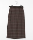 【ジェイ プレス/J.PRESS】の【洗える】milledタータンラメチェック ナロー スカート ブラウン系|ID: prp329100004683453 ipo3291000000033822938