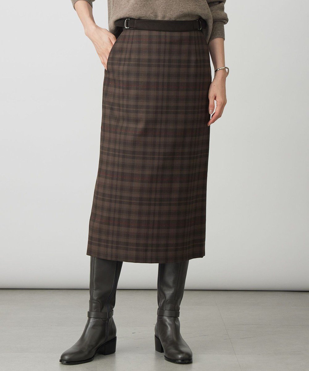 【ジェイ プレス/J.PRESS】のmilledタータンラメチェック ナロー スカート 人気、トレンドファッション・服の通販 founy(ファニー) ファッション Fashion レディースファッション Fashion for Women スカート Skirts 秋 Autumn ストレート Straight, Straight Cut チェック Check, Plaid, Tartan ドレープ Drape, Draping Fabric なめらか Smooth, Silky Texture ミックス Mix, Mixed Style 無地 Plain, Solid Color A/W・秋冬 Autumn/Winter エレガント 上品 Elegant other-1|ID: prp329100004683453 ipo3291000000034059515