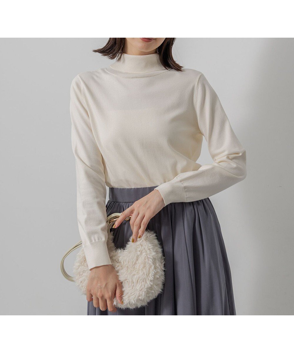 【組曲/KUMIKYOKU】の【前後着用可 / 加藤ローサさん着用】スムースストレッチタートル ニット インテリア・キッズ・メンズ・レディースファッション・服の通販 founy(ファニー) ファッション Fashion レディースファッション Fashion for Women トップス・カットソー Cut & Sew Tops ニット Knit Tops & Sweaters カーディガン・羽織り Layered Style Cardigans インナー Innerwear カーディガン Cardigan, Knitwear シンプル Simple, Minimal ストレッチ Stretch, Stretchy Fabric バランス Balance, Style Balance フィット Fit, Slim Fit フロント Front, Front Design ルーズ Loose, Oversized A/W・秋冬 Autumn/Winter おすすめ Recommended / Our Picks アイボリー系|ID: prp329100004683460 ipo3291000000033985841