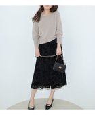 【エニィ スィス/any SiS】の【2SET】フェザー ニット × フロッキー スカート ライトグレー×ブラック|ID: prp329100004683466 ipo3291000000035677897