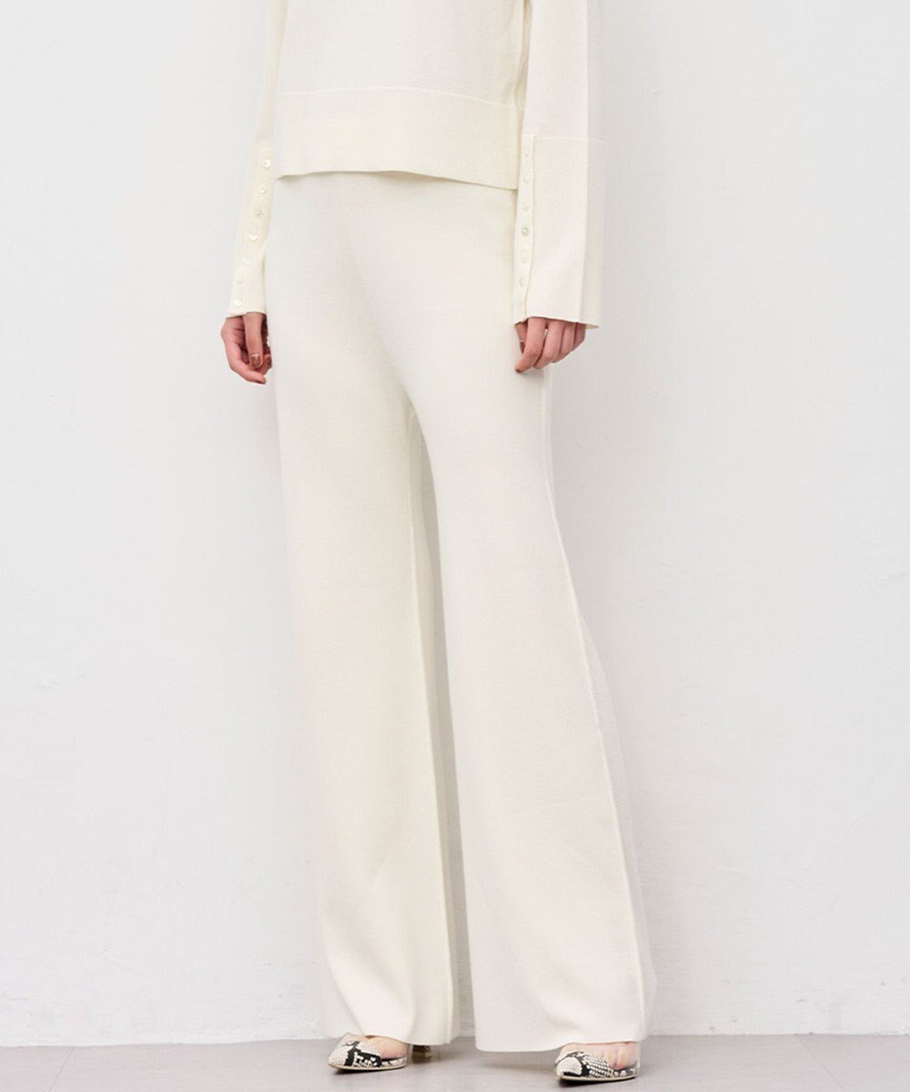 【アンクレイヴ/uncrave】のハイゲージニット フレアパンツ インテリア・キッズ・メンズ・レディースファッション・服の通販 founy(ファニー) 　ファッション　Fashion　レディースファッション　Fashion for Women　パンツ　Pants & Trousers　カーディガン　Cardigan, Knitwear　シルク　Silk, 100% Silk　セットアップ　Set-Up, Coordinated Outfit　チュニック　Tunic, Long Top　フレア　Flare, Flared　ロング　Long, Long-Length　ワイド　Wide, Wide Fit　A/W・秋冬　Autumn/Winter　オフ|ID: prp329100004683478 ipo3291000000035608088