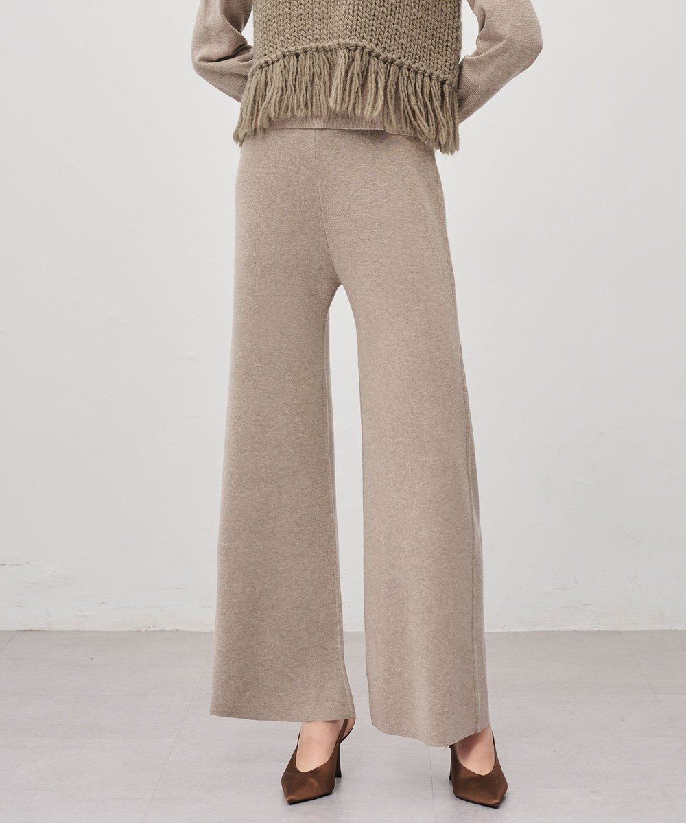 【アンクレイヴ/uncrave】のハイゲージニット フレアパンツ インテリア・キッズ・メンズ・レディースファッション・服の通販 founy(ファニー) 　ファッション　Fashion　レディースファッション　Fashion for Women　パンツ　Pants & Trousers　カーディガン　Cardigan, Knitwear　シルク　Silk, 100% Silk　セットアップ　Set-Up, Coordinated Outfit　チュニック　Tunic, Long Top　フレア　Flare, Flared　ロング　Long, Long-Length　ワイド　Wide, Wide Fit　A/W・秋冬　Autumn/Winter　モカ|ID: prp329100004683478 ipo3291000000035608089