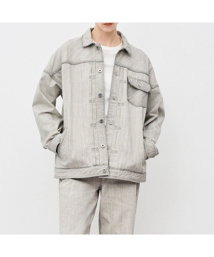 【アンクレイヴ/uncrave】の【upper hights×uncrave】THE LOOSE JEAN JK デニムジャケット インテリア・キッズ・メンズ・レディースファッション・服の通販 founy(ファニー) https://founy.com/ ファッション Fashion レディースファッション Fashion for Women アウター Coat / Outerwear Collection レディースジャケット・軽アウター Jackets デニムジャケット / カジュアルアウター Denim Jackets ヴィンテージ Vintage Style ジャケット Jacket, Outerwear デニム Denim, Jeans Material 定番 Standard, Basic Item パターン Pattern, Design Print 別注 Limited Edition, Custom Order A/W・秋冬 Autumn/Winter |ID: prp329100004683479 ipo3291000000035801791