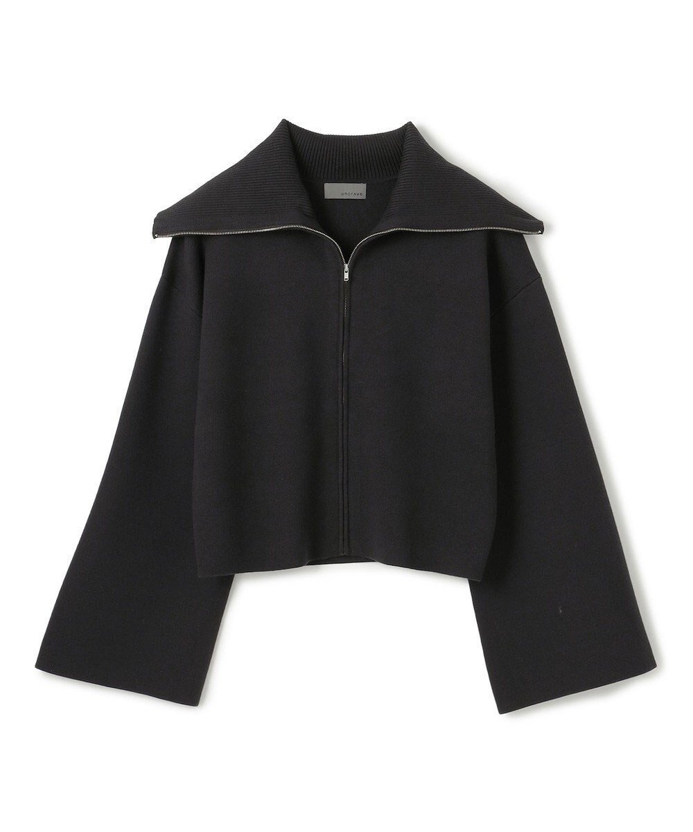 【アンクレイヴ/uncrave】のカシミヤブレンドニット ジップアップブルゾン インテリア・キッズ・メンズ・レディースファッション・服の通販 founy(ファニー) 　ファッション　Fashion　レディースファッション　Fashion for Women　アウター　Coat / Outerwear Collection　レディースジャケット・軽アウター　Jackets　ブルゾンジャケット・スポーティアウター　Blouson Jackets　なめらか　Smooth, Silky Texture　ジャケット　Jacket, Outerwear　トレンド　Trend, Trending Now　フォルム　Silhouette, Form　フレア　Flare, Flared　ブルゾン　Blouson, Bomber Jacket　A/W・秋冬　Autumn/Winter　ブラック|ID: prp329100004683481 ipo3291000000033823142