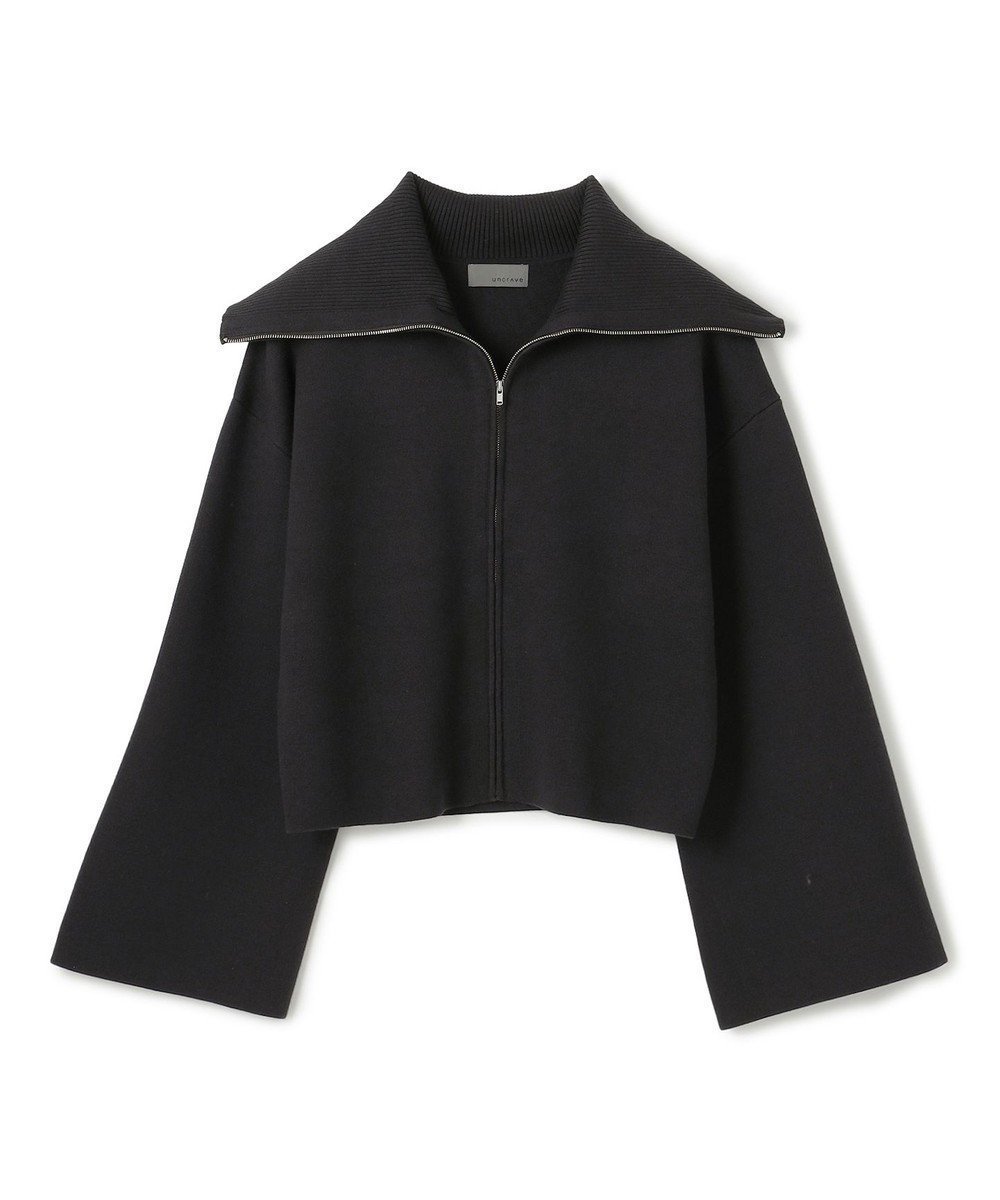 【アンクレイヴ/uncrave】のカシミヤブレンドニット ジップアップブルゾン インテリア・キッズ・メンズ・レディースファッション・服の通販 founy(ファニー) 　ファッション　Fashion　レディースファッション　Fashion for Women　アウター　Coat / Outerwear Collection　レディースジャケット・軽アウター　Jackets　ブルゾンジャケット・スポーティアウター　Blouson Jackets　なめらか　Smooth, Silky Texture　ジャケット　Jacket, Outerwear　トレンド　Trend, Trending Now　フォルム　Silhouette, Form　フレア　Flare, Flared　ブルゾン　Blouson, Bomber Jacket　A/W・秋冬　Autumn/Winter　ブラック|ID: prp329100004683481 ipo3291000000035801755