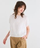 【ベイジ,/BEIGE,】の【洗える】LYCORIS / カットジャカードプルオーバーニット White|ID: prp329100004683489 ipo3291000000034605784