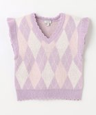【エニィ/ANY / KIDS】のアーガイル ニット ベスト ラベンダー系|ID: prp329100004684742 ipo3291000000033831630