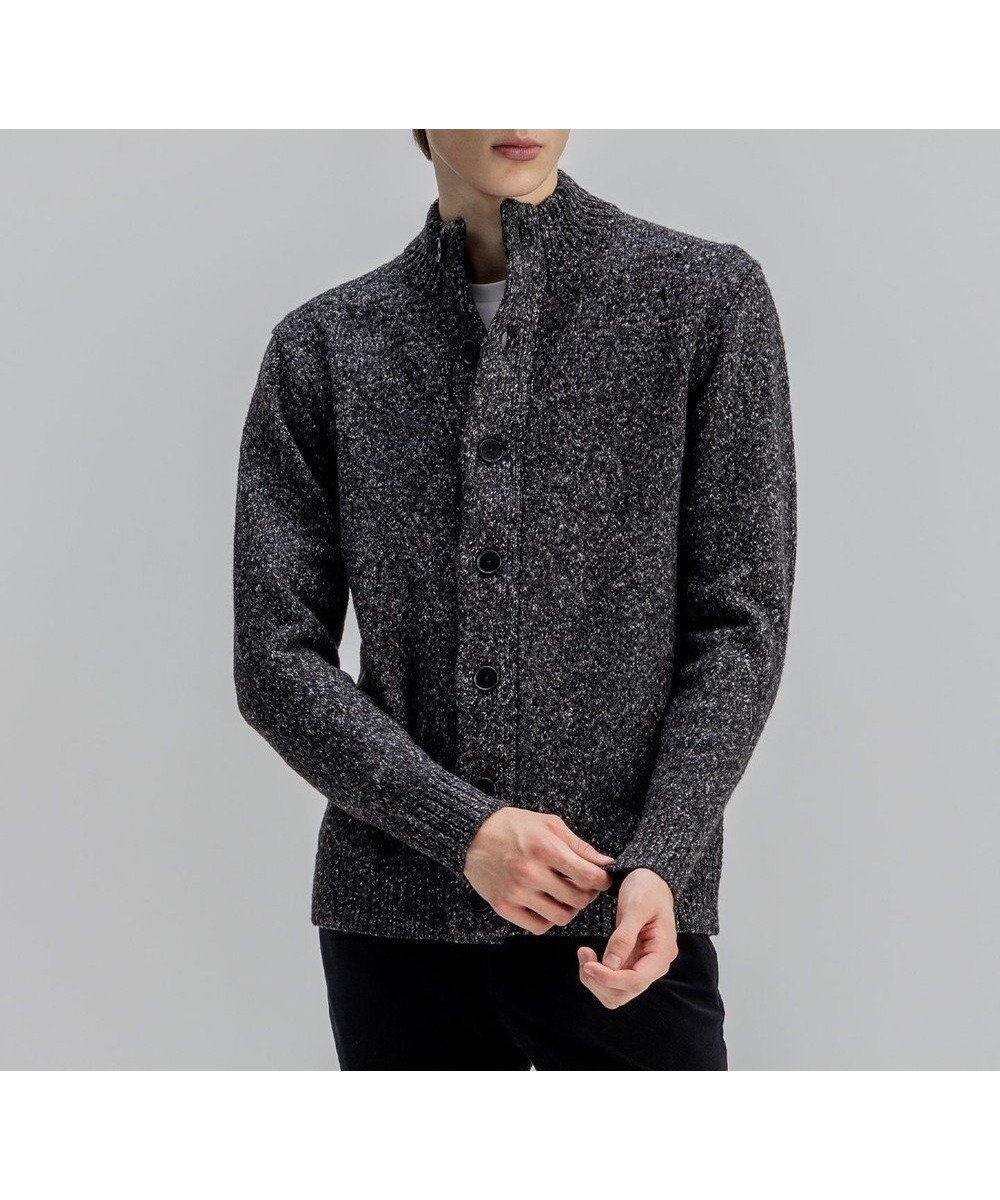 【ジョゼフ オム/JOSEPH HOMME / MEN】のツイストメランジ ニットカーディガン インテリア・キッズ・メンズ・レディースファッション・服の通販 founy(ファニー) ファッション Fashion メンズファッション Fashion for Men トップス・カットソー Cut & Sew Tops ニット・セーター / 定番トップス Knit Tops & Sweaters カーディガン / 羽織り Cardigans カーディガン Cardigan, Knitwear シンプル Simple, Minimal スタンダード Standard, Basic スタンド Stand Collar, Upright Stand セーター Sweater, Knitwear ミックス Mix, Mixed Style レギュラー Regular, Standard Fit A/W・秋冬 Autumn/Winter グレー系|ID: prp329100004684788 ipo3291000000034595621