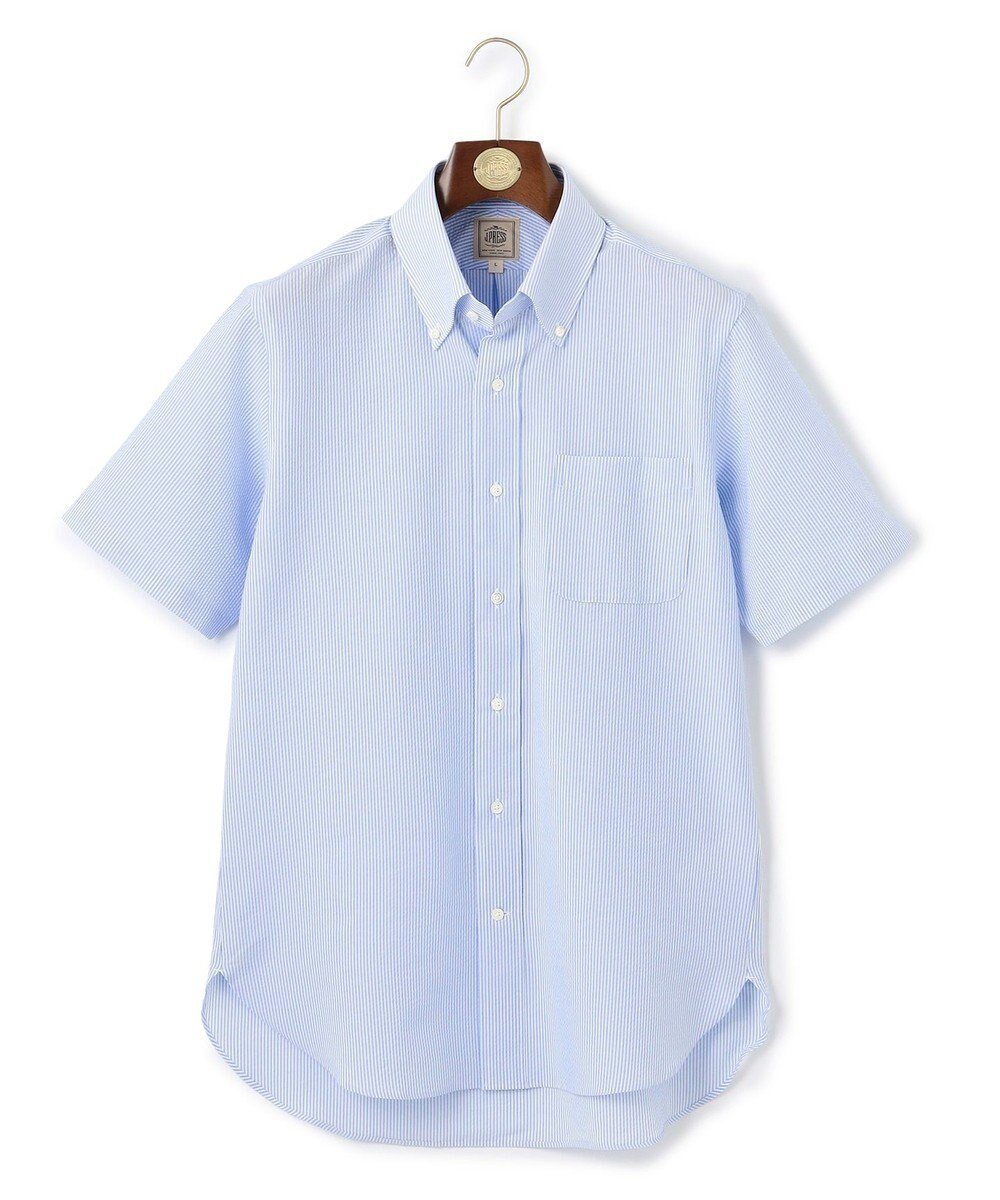 【ジェイ プレス/J.PRESS / MEN】の過酷な夏を乗り切るマストな1着!【 高通気性 / 軽量 / ノンアイロン / 撥水】【BEAT HEAT SYSTEM】半袖シャツ / B.D. インテリア・キッズ・メンズ・レディースファッション・服の通販 founy(ファニー) 　ファッション　Fashion　メンズファッション　Fashion for Men　トップス・カットソー　Cut & Sew Tops　メンズシャツ　Shirts　インナー　Innerwear　春　Spring　軽量　Lightweight, Ultra Light　スマート　Smart, Elegant　ドレス　Dress, One-Piece　パープル　Purple, Violet　半袖　Short Sleeve, Half Sleeve　ミックス　Mix, Mixed Style　S/S・春夏　SS, Spring/Summer, Warm Season　おすすめ　Recommended / Our Picks　夏　Summer　ビジネス 仕事 通勤　Business / Work / Commuting　サックスブルー系1|ID: prp329100004684791 ipo3291000000033831790