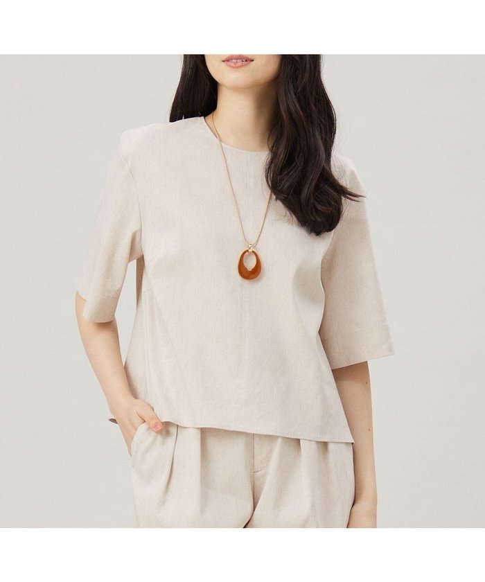 【自由区/JIYU-KU】の【セットアップ対応・洗える】LIPストレッチプルオーバー ブラウス インテリア・キッズ・メンズ・レディースファッション・服の通販 founy(ファニー) https://founy.com/ ファッション Fashion レディースファッション Fashion for Women トップス・カットソー Cut & Sew Tops シャツ・ブラウス・オフィスカジュアル Elegant Blouses & Button-Ups カジュアルプルオーバー・ニットトップス Pullovers & Knit Tops / Casual Pullovers セットアップ Matching Sets レディーストップス・ブラウス Tops & Blouses / Assorted Women's Tops おすすめ Recommended / Our Picks シンプル Simple, Minimal ストレッチ Stretch, Stretchy Fabric セットアップ Set-Up, Coordinated Outfit バランス Balance, Style Balance フレア Flare, Flared リネン Linen, Linen Fabric 夏 Summer 春 Spring S/S・春夏 SS, Spring/Summer, Warm Season 洗える Machine Washable |ID: prp329100004684837 ipo3291000000034745551