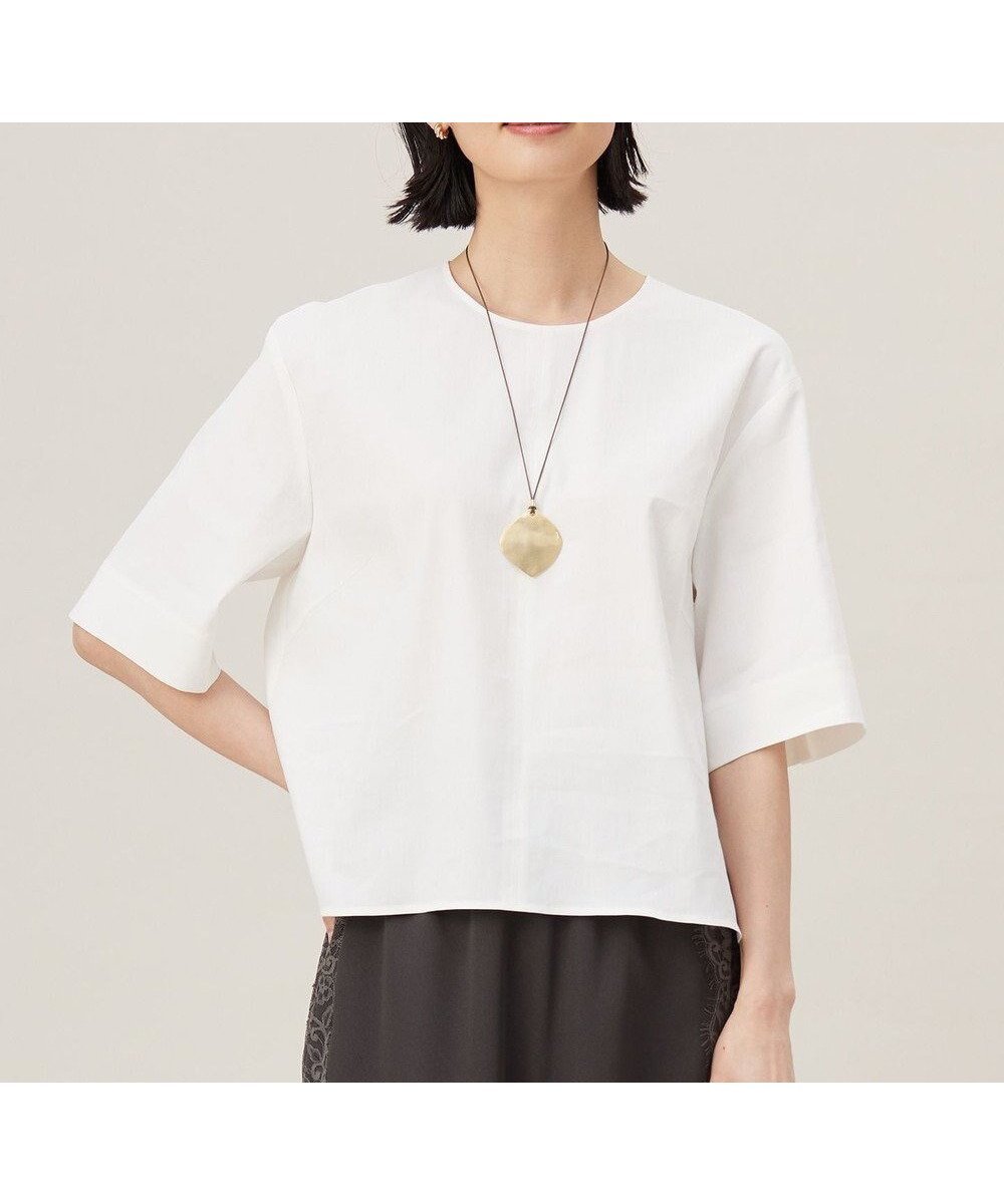 【自由区/JIYU-KU】の【セットアップ対応・洗える】LIPストレッチプルオーバー ブラウス インテリア・キッズ・メンズ・レディースファッション・服の通販 founy(ファニー) 　ファッション　Fashion　レディースファッション　Fashion for Women　トップス・カットソー　Cut & Sew Tops　シャツ・ブラウス・オフィスカジュアル　Elegant Blouses & Button-Ups　カジュアルプルオーバー・ニットトップス　Pullovers & Knit Tops / Casual Pullovers　セットアップ　Matching Sets　レディーストップス・ブラウス　Tops & Blouses / Assorted Women's Tops　おすすめ　Recommended / Our Picks　シンプル　Simple, Minimal　ストレッチ　Stretch, Stretchy Fabric　セットアップ　Set-Up, Coordinated Outfit　バランス　Balance, Style Balance　フレア　Flare, Flared　リネン　Linen, Linen Fabric　夏　Summer　春　Spring　S/S・春夏　SS, Spring/Summer, Warm Season　洗える　Machine Washable　オフ|ID: prp329100004684837 ipo3291000000034745553