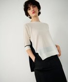 【グレース コンチネンタル/GRACE CONTINENTAL】のバイカラークルーニットトップ ホワイト|ID: prp329100004684906 ipo3291000000033832325