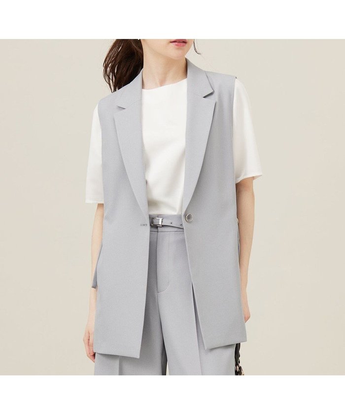 【エニィ スィス/any SiS】の【UVカット・接触冷感・吸水速乾】スマートビューティストレッチ ジレ インテリア・キッズ・メンズ・レディースファッション・服の通販 founy(ファニー) https://founy.com/ ファッション Fashion レディースファッション Fashion for Women アウター Coat / Outerwear Collection レディースジャケット・軽アウター Jackets ウォッシャブル Machine Washable 春 Spring 吸水 Absorbent, Quick-Dry ショート Short, Short Length ジャケット Jacket, Outerwear ストレッチ Stretch, Stretchy Fabric セットアップ Set-Up, Coordinated Outfit トレンド Trend, Trending Now フィット Fit, Slim Fit フェミニン Feminine, Girly フレア Flare, Flared ペプラム Peplum, Flared Hem ボトム Bottoms, Lower Wear ポケット Pocket, Pocket Detail ミックス Mix, Mixed Style ロング Long, Long-Length ワイド Wide, Wide Fit S/S・春夏 SS, Spring/Summer, Warm Season おすすめ Recommended / Our Picks 夏 Summer エレガント 上品 Elegant 新作・新入荷 New Arrivals / New In |ID: prp329100004686460 ipo3291000000034296133