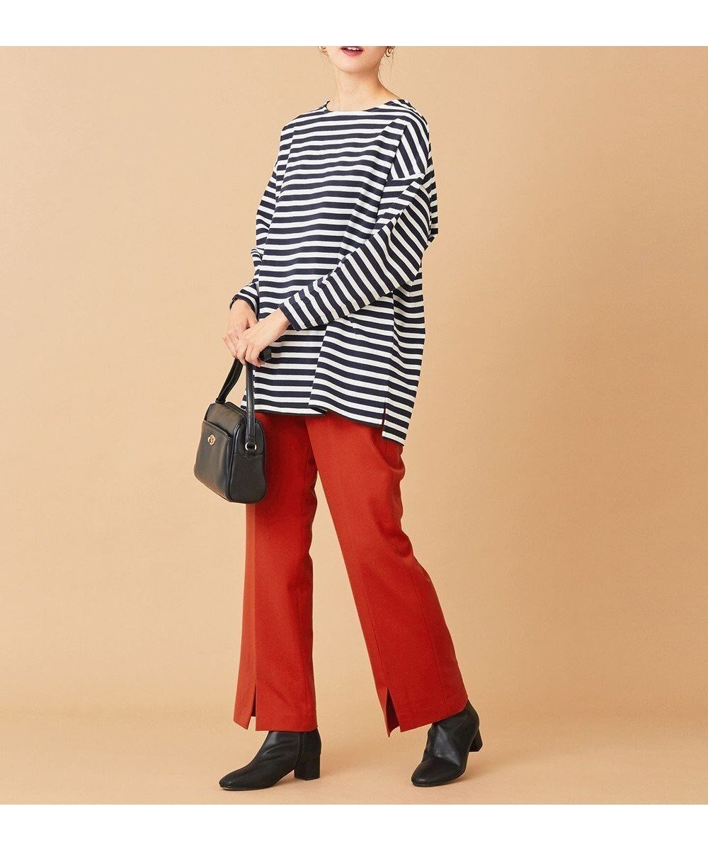 【エニー/ANY】の【福田麻琴さんコラボ】ちょ美っとフレアパンツ インテリア・キッズ・メンズ・レディースファッション・服の通販 founy(ファニー) 　ファッションモデル・俳優・女優　Models　女性　Women　福田麻琴　Fukuda Makoto　ファッション　Fashion　レディースファッション　Fashion for Women　パンツ　Pants & Trousers　オレンジ　Orange　コラボ　Collaboration, Collab　切替　Switching, Contrast Panel　ストレッチ　Stretch, Stretchy Fabric　スマート　Smart, Elegant　スリット　Slit, Slit Detail　センター　Center, Center Line　トレンド　Trend, Trending Now　定番　Standard, Basic Item　人気　Popular, Best Seller　フレア　Flare, Flared　フロント　Front, Front Design　ポケット　Pocket, Pocket Detail　リラックス　Relax, Relaxed Fit　A/W・秋冬　Autumn/Winter　おすすめ　Recommended / Our Picks　ビビッドオレンジ|ID: prp329100004686470 ipo3291000000034424183