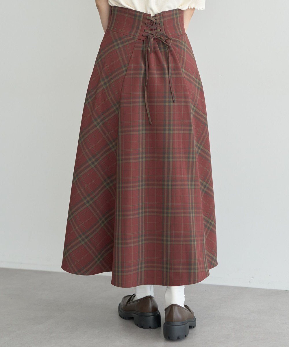 【アースミュージックアンドエコロジー/earth music&ecology】のバックレースアップチェックスカート 人気、トレンドファッション・服の通販 founy(ファニー) ファッション Fashion レディースファッション Fashion for Women スカート Skirts おすすめ Recommended / Our Picks シンプル Simple, Minimal チェック Check, Plaid, Tartan フレア Flare, Flared ポケット Pocket, Pocket Detail レース Lace, Lace Fabric ロング Long, Long-Length A/W・秋冬 Autumn/Winter other-1|ID: prp329100004686488 ipo3291000000033842073