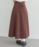 【アースミュージックアンドエコロジー/earth music&ecology】のバックレースアップチェックスカート Bordeaux|ID: prp329100004686488 ipo3291000000033842074