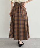 【アースミュージックアンドエコロジー/earth music&ecology】のバックレースアップチェックスカート Camel|ID: prp329100004686488 ipo3291000000033842075