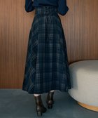 【アースミュージックアンドエコロジー/earth music&ecology】のバックレースアップチェックスカート Navy|ID: prp329100004686488 ipo3291000000033842076