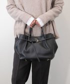 【インター ショシュール/INTER-CHAUSSURES】の【CHRISTIAN VILLA】シュリンクレザーハンドバッグ ブラック|ID: prp329100004686497 ipo3291000000034686230