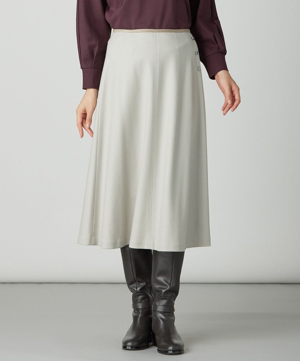 【ジェイ プレス/J.PRESS】のウールスムース スカート インテリア・キッズ・メンズ・レディースファッション・服の通販 founy(ファニー) 　ファッション　Fashion　レディースファッション　Fashion for Women　スカート　Skirts　ウォッシャブル　Machine Washable　バランス　Balance, Style Balance　パイピング　Piping, Trim Design　フェルト　Felt, Felt Fabric　A/W・秋冬　Autumn/Winter　エレガント 上品　Elegant　ベージュ系|ID: prp329100004686507 ipo3291000000035602546