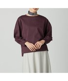 【ジェイ プレス/J.PRESS】の【洗える】ポンチ ボートネック カットソー バーガンディ系|ID: prp329100004686508 ipo3291000000033842153
