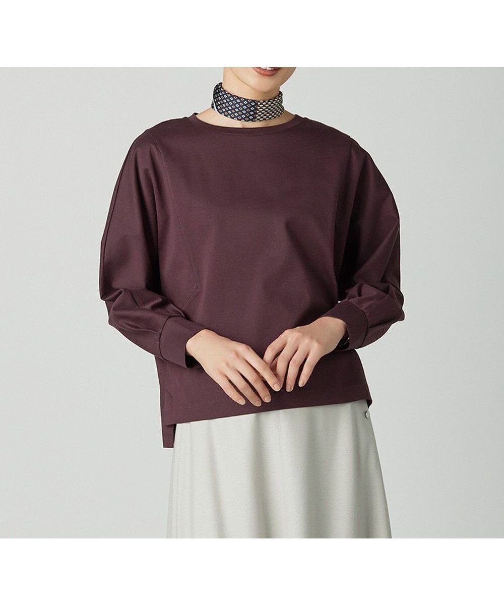 【ジェイ プレス/J.PRESS】のポンチ ボートネック カットソー インテリア・キッズ・メンズ・レディースファッション・服の通販 founy(ファニー) ファッション Fashion レディースファッション Fashion for Women トップス・カットソー Cut & Sew Tops シャツ・ブラウス・オフィスカジュアル Elegant Blouses & Button-Ups ロングTシャツ・Tシャツ Longline T-Shirts & Tees カットソー・ベーシックTシャツ Cut-and-Sewn Tops / Stretch Tees & Basics カットソー Cut and Sewn Top シンプル Simple, Minimal バランス Balance, Style Balance ベーシック Basic, Essential エレガント 上品 Elegant A/W・秋冬 Autumn/Winter バーガンディ系|ID: prp329100004686508 ipo3291000000034081578