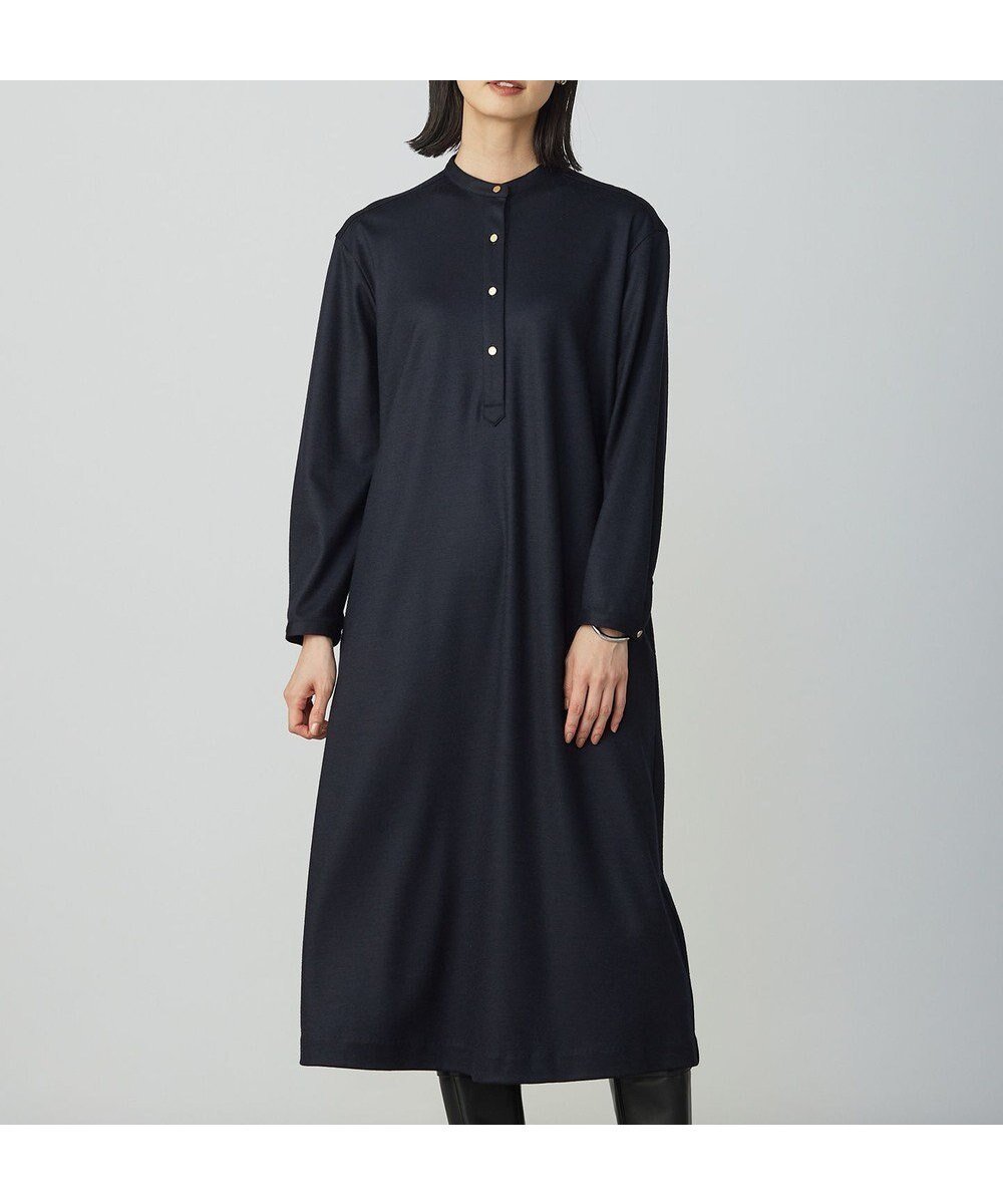 【ジェイ プレス/J.PRESS】の【洗える】ウールスムース ワンピース インテリア・キッズ・メンズ・レディースファッション・服の通販 founy(ファニー) 　ファッション　Fashion　レディースファッション　Fashion for Women　ワンピース　Dresses　シャツワンピース / 1枚で着映えコーデ　Shirt Dresses　アクセサリー　Fashion Accessories　ウォッシャブル　Machine Washable　ジャケット　Jacket, Outerwear　フェルト　Felt, Felt Fabric　メタル　Metal, Metal Parts　エレガント 上品　Elegant　洗える　Machine Washable　A/W・秋冬　Autumn/Winter　ネイビー系|ID: prp329100004686509 ipo3291000000034270744