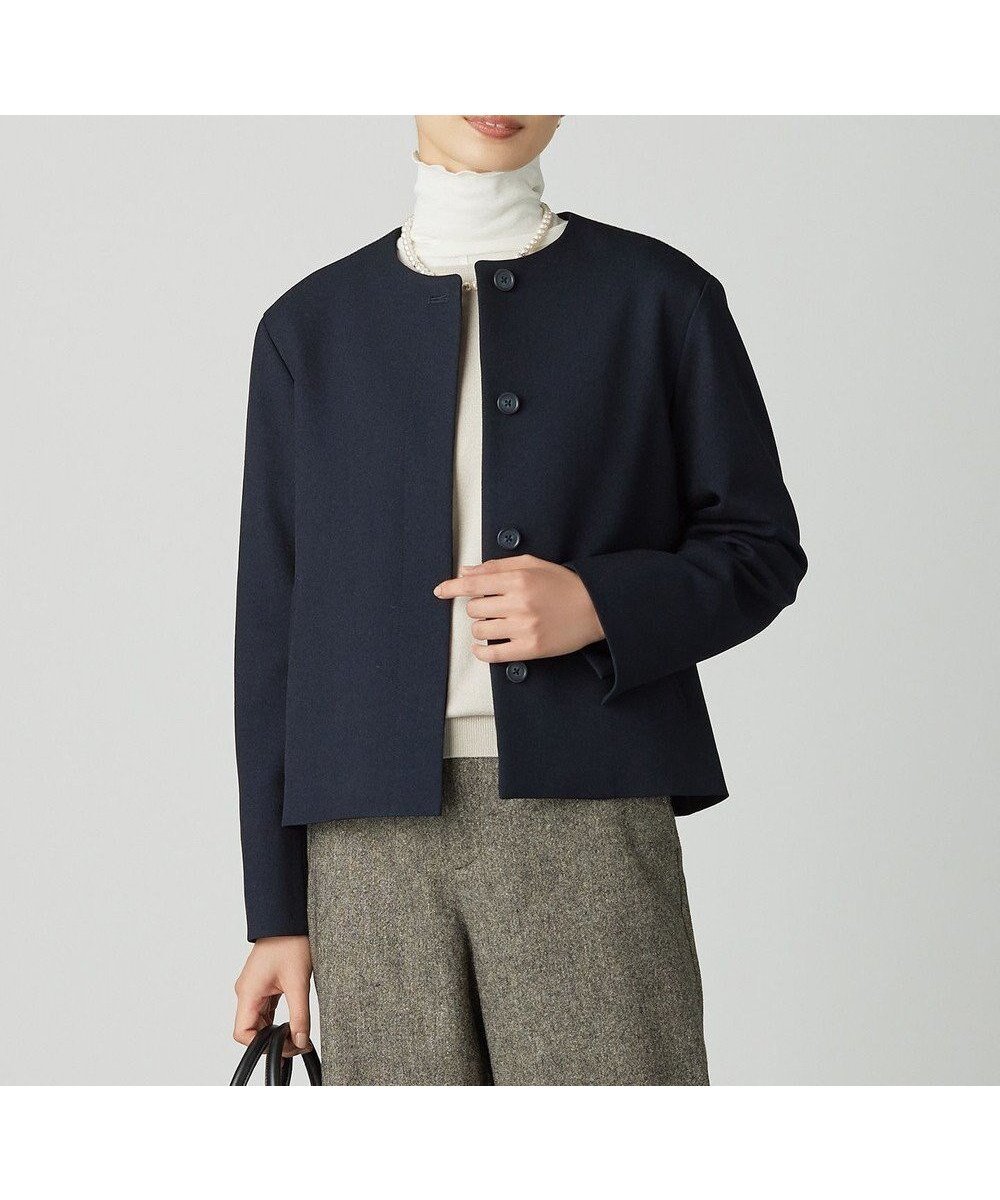 【ジェイ プレス/J.PRESS】の【WEB限定カラーあり・洗える】ツムギートflannel ノーカラー ジャケット インテリア・キッズ・メンズ・レディースファッション・服の通販 founy(ファニー)  ファッション Fashion レディースファッション Fashion for Women アウター Coat / Outerwear Collection レディースジャケット・軽アウター Jackets ノーカラージャケット / シンプル上品コーデ Collarless Jackets 洗える Machine Washable シンプル Simple, Minimal ジャケット Jacket, Outerwear セットアップ Set-Up, Coordinated Outfit ツイード Twill, Twill Weave A/W・秋冬 Autumn/Winter おすすめ Recommended / Our Picks ネイビー系|ID: prp329100004686535 ipo3291000000033842261