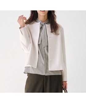 【ジェイ プレス/J.PRESS】の【WEB限定カラーあり・洗える】ツムギートflannel ノーカラー ジャケット 人気、トレンドファッション・服の通販 founy(ファニー) ファッション Fashion レディースファッション Fashion for Women アウター Coat / Outerwear Collection レディースジャケット・軽アウター Jackets ノーカラージャケット / シンプル上品コーデ Collarless Jackets 洗える Machine Washable シンプル Simple, Minimal ジャケット Jacket, Outerwear セットアップ Set-Up, Coordinated Outfit ツイード Twill, Twill Weave A/W・秋冬 Autumn/Winter おすすめ Recommended / Our Picks |ID:prp329100004686535