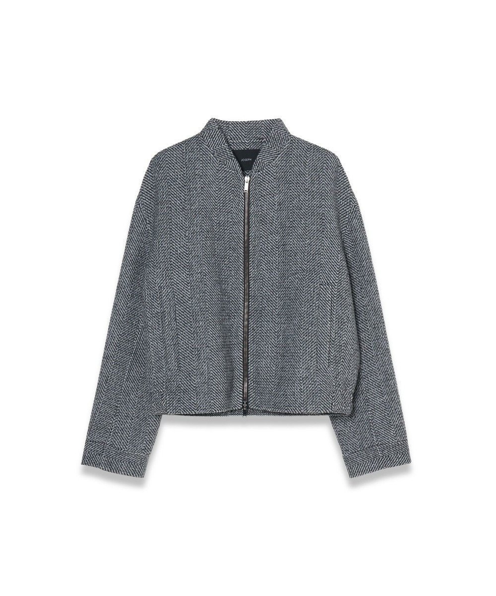 【ジョゼフ/JOSEPH】のリニアダブルフェイスウールジャケット インテリア・キッズ・メンズ・レディースファッション・服の通販 founy(ファニー) 　ファッション　Fashion　レディースファッション　Fashion for Women　アウター　Coat / Outerwear Collection　レディースジャケット・軽アウター　Jackets　ブルゾンジャケット・スポーティアウター　Blouson Jackets　ジャケット　Jacket, Outerwear　スタンド　Stand Collar, Upright Stand　フィット　Fit, Slim Fit　ブルゾン　Blouson, Bomber Jacket　ポケット　Pocket, Pocket Detail　レギュラー　Regular, Standard Fit　A/W・秋冬　Autumn/Winter　Ivory/Smoke|ID: prp329100004686549 ipo3291000000035708077