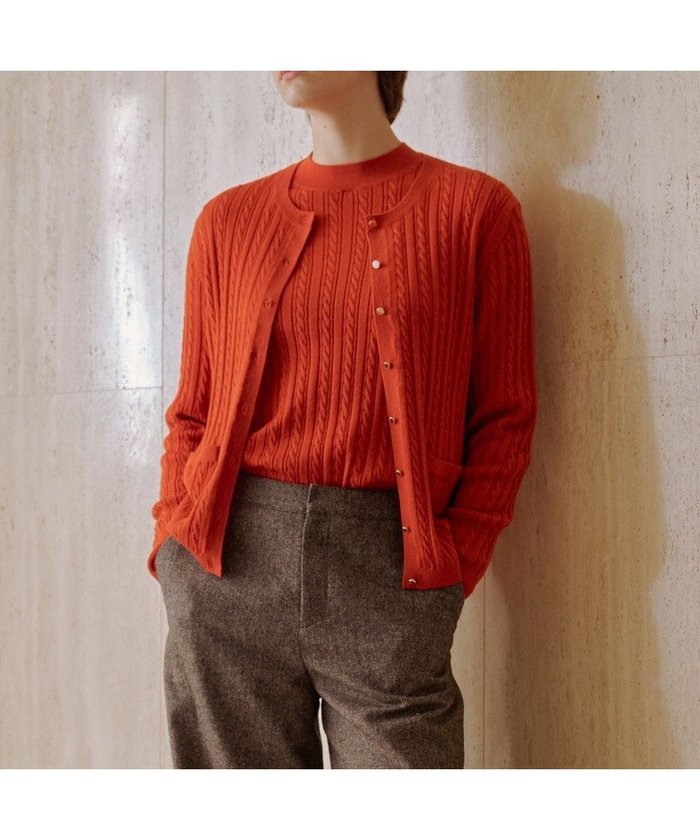 【ジェイ プレス/J.PRESS】のKNIT BASIC クルーネック カーディガン インテリア・キッズ・メンズ・レディースファッション・服の通販 founy(ファニー) https://founy.com/ ファッション Fashion レディースファッション Fashion for Women トップス・カットソー Cut & Sew Tops ニット Knit Tops & Sweaters カーディガン・羽織り Layered Style Cardigans オレンジ Orange カーディガン Cardigan, Knitwear 今季 This Season, Current Season A/W・秋冬 Autumn/Winter おすすめ Recommended / Our Picks エレガント 上品 Elegant |ID: prp329100004686554 ipo3291000000035642763