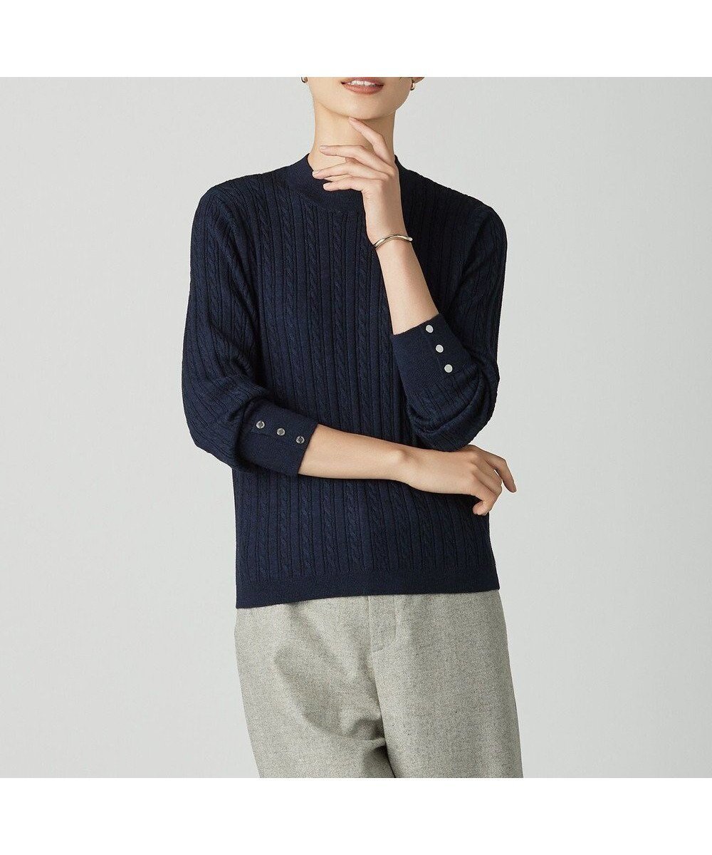 【ジェイ プレス/J.PRESS】のKNIT BASIC クルーネック ニット インテリア・キッズ・メンズ・レディースファッション・服の通販 founy(ファニー) 　ファッション　Fashion　レディースファッション　Fashion for Women　トップス・カットソー　Cut & Sew Tops　ニット　Knit Tops & Sweaters　アンサンブル　Ensemble Set　オレンジ　Orange　今季　This Season, Current Season　ジャケット　Jacket, Outerwear　セーター　Sweater, Knitwear　トレンド　Trend, Trending Now　定番　Standard, Basic Item　羽織　Haori, Light Jacket　ロング　Long, Long-Length　A/W・秋冬　Autumn/Winter　ネイビー系|ID: prp329100004686555 ipo3291000000036113710