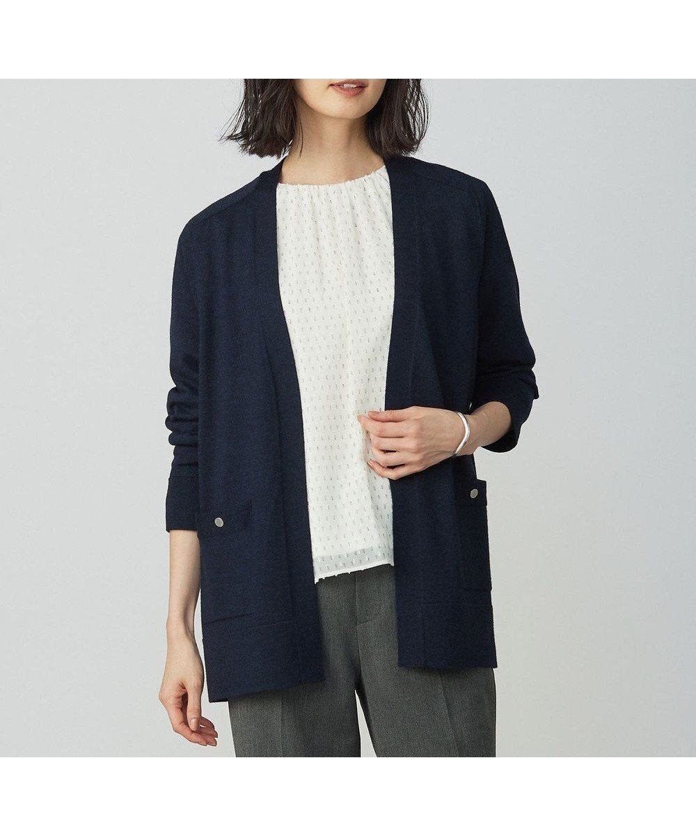 【ジェイ プレス/J.PRESS】の【着丈が選べる・洗える】KNIT BASIC ロング カーディガン インテリア・キッズ・メンズ・レディースファッション・服の通販 founy(ファニー) 　ファッション　Fashion　レディースファッション　Fashion for Women　トップス・カットソー　Cut & Sew Tops　ニット　Knit Tops & Sweaters　カーディガン・羽織り　Layered Style Cardigans　オレンジ　Orange　洗える　Machine Washable　カーディガン　Cardigan, Knitwear　シンプル　Simple, Minimal　ポケット　Pocket, Pocket Detail　レギュラー　Regular, Standard Fit　ロング　Long, Long-Length　A/W・秋冬　Autumn/Winter　エレガント 上品　Elegant　ネイビー系|ID: prp329100004686556 ipo3291000000033842364