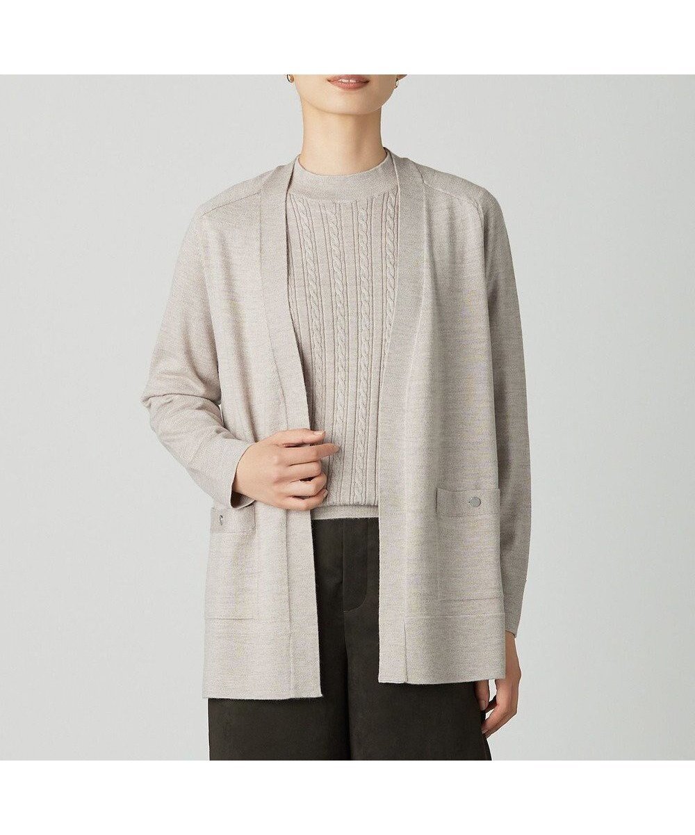 【ジェイ プレス/J.PRESS】の【着丈が選べる】KNIT BASIC ロング カーディガン インテリア・キッズ・メンズ・レディースファッション・服の通販 founy(ファニー) 　ファッション　Fashion　レディースファッション　Fashion for Women　トップス・カットソー　Cut & Sew Tops　ニット　Knit Tops & Sweaters　カーディガン・羽織り　Layered Style Cardigans　カーディガン　Cardigan, Knitwear　シンプル　Simple, Minimal　ポケット　Pocket, Pocket Detail　レギュラー　Regular, Standard Fit　ロング　Long, Long-Length　A/W・秋冬　Autumn/Winter　エレガント 上品　Elegant　ベージュ系|ID: prp329100004686556 ipo3291000000036260514