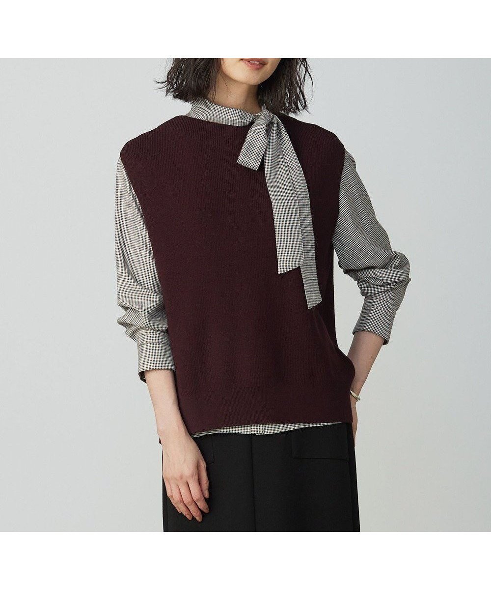 【ジェイ プレス/J.PRESS】の【洗える】DRALON MERINO ニット ベスト インテリア・キッズ・メンズ・レディースファッション・服の通販 founy(ファニー) 　ファッション　Fashion　レディースファッション　Fashion for Women　アウター　Coat / Outerwear Collection　トップス・カットソー　Cut & Sew Tops　ニット　Knit Tops & Sweaters　ベスト&ジレ / 重ね着スタイル　Vests & Gilets　アクリル　Acrylic Material　イタリア　Italy　インナー　Innerwear　洗える　Machine Washable　畦　Ribbed Knit　シンプル　Simple, Minimal　ベスト　Vest, Waistcoat　ベーシック　Basic, Essential　ロング　Long, Long-Length　A/W・秋冬　Autumn/Winter　エレガント 上品　Elegant　バーガンディ系|ID: prp329100004686559 ipo3291000000033842384