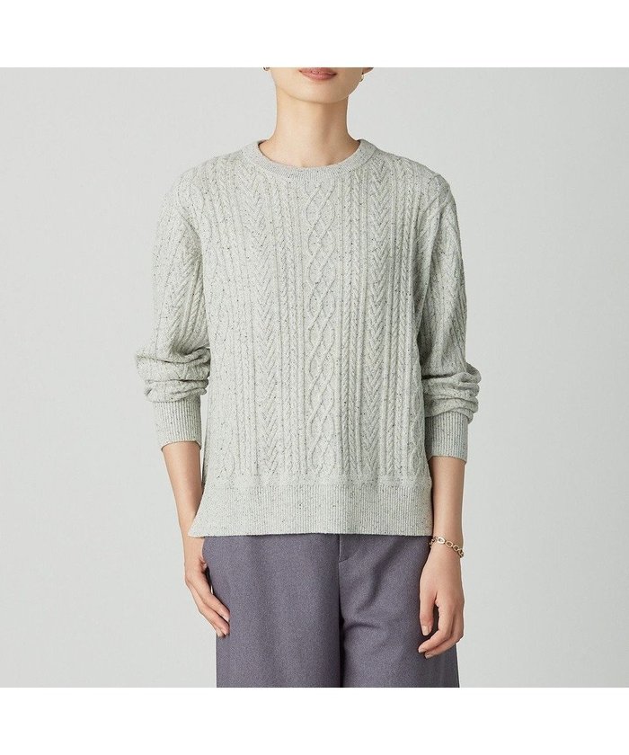 【ジェイ プレス/J.PRESS】のNEP クルーネック ケーブルニット インテリア・キッズ・メンズ・レディースファッション・服の通販 founy(ファニー) https://founy.com/ ファッション Fashion レディースファッション Fashion for Women トップス・カットソー Cut & Sew Tops ニット Knit Tops & Sweaters クラシカル Classical, Vintage-Inspired シルク Silk, 100% Silk セーター Sweater, Knitwear ネップ Nepp, Slub Yarn フェミニン Feminine, Girly ミックス Mix, Mixed Style エレガント 上品 Elegant A/W・秋冬 Autumn/Winter |ID: prp329100004686560 ipo3291000000035523684