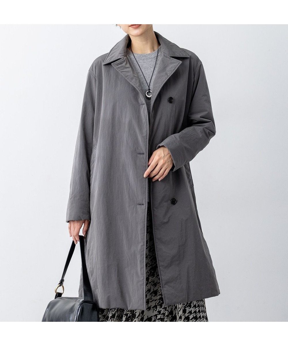 【23区/NIJYUSANKU】の【洗える】LIMONTA ステンカラー ライトアウター インテリア・キッズ・メンズ・レディースファッション・服の通販 founy(ファニー) 　ファッション　Fashion　レディースファッション　Fashion for Women　アウター　Coat / Outerwear Collection　コート・ロングコート・ピーコート　Long Coats, Peacoats & More　レディースジャケット・軽アウター　Jackets　アクセサリー　Fashion Accessories　イタリア　Italy　エレガント 上品　Elegant　洗える　Machine Washable　クール　Cool, Chic　シンプル　Simple, Minimal　ジャケット　Jacket, Outerwear　スリット　Slit, Slit Detail　タフタ　Taffeta, Structured Fabric　ダウン　Down, Puffer　ドット　Polka Dot, Dot Pattern　ファブリック　Fabric, Textile　フラップ　Flap, Flap Pocket　フロント　Front, Front Design　防寒　Cold Protection, Winter-Ready　A/W・秋冬　Autumn/Winter　冬　Winter / This Winter　2025年　2025　2025-2026秋冬・A/W　Autumn/Winter 2025–26 AW25–26　グレー系|ID: prp329100004686585 ipo3291000000035548245