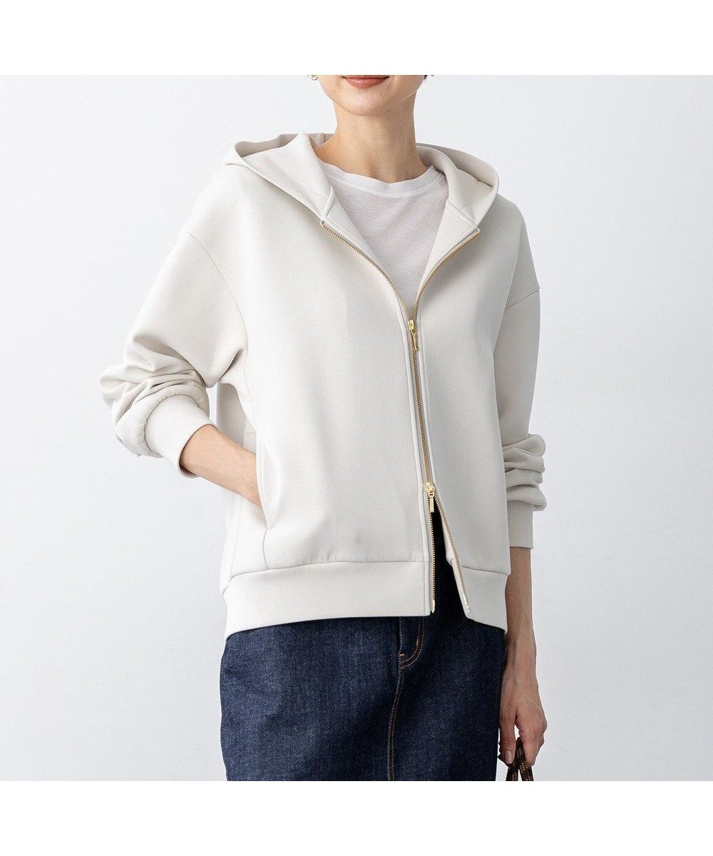 【23区/NIJYUSANKU】の【洗える】コットンエアーダンボール コクーン フーディー インテリア・キッズ・メンズ・レディースファッション・服の通販 founy(ファニー) ファッション Fashion レディースファッション Fashion for Women トップス・カットソー Cut & Sew Tops レディースパーカー・カジュアルフーディー Casual Hoodies & Sweatshirts 洗える Machine Washable カットソー Cut and Sewn Top コクーン Cocoon, Cocoon Silhouette サイドジップ Side Zip, Side Zipper シンプル Simple, Minimal バランス Balance, Style Balance パターン Pattern, Design Print パーカー Hoodie, Parka フロント Front, Front Design ベーシック Basic, Essential メタル Metal, Metal Parts A/W・秋冬 Autumn/Winter 冬 Winter / This Winter エレガント 上品 Elegant 2025年 2025 2025-2026秋冬・A/W Autumn/Winter 2025–26 AW25–26 ベージュ系|ID: prp329100004686586 ipo3291000000033842506