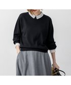 【23区/NIJYUSANKU】の【VERY12月号掲載/洗える】エンブロイダリー ジオメトリックレースコンビ ニット ブラック系|ID: prp329100004686592 ipo3291000000033842529