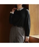 【23区/NIJYUSANKU】の【VERY・CLASSY.掲載/洗える】エンブロイダリー ジオメトリックレースコンビ ニット ブラック系|ID: prp329100004686592 ipo3291000000035607180