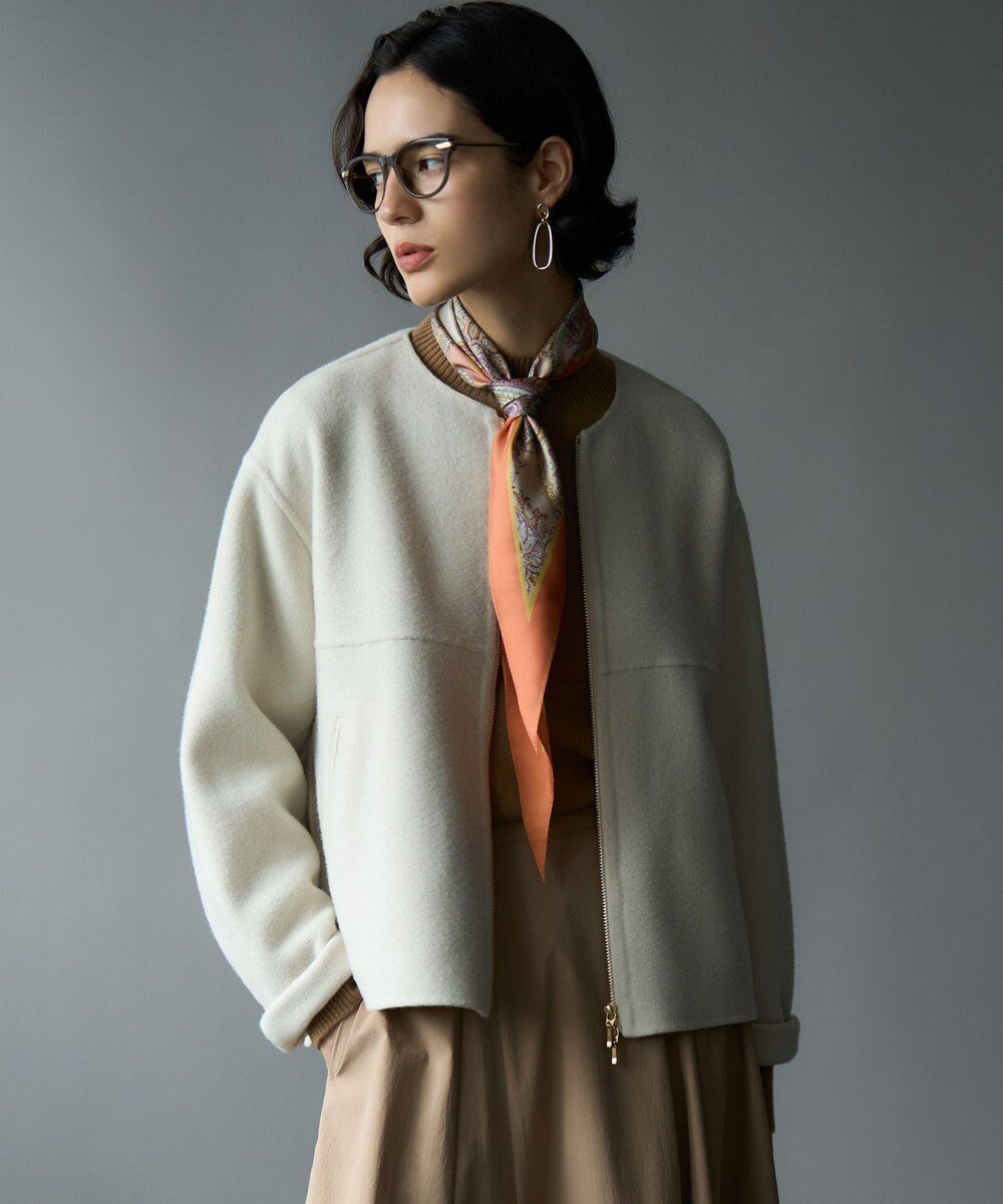 【23区/NIJYUSANKU】のウールライトリバー ノーカラー ショートコート 人気、トレンドファッション・服の通販 founy(ファニー) 　ファッション　Fashion　レディースファッション　Fashion for Women　アウター　Coat / Outerwear Collection　コート・ロングコート・ピーコート　Long Coats, Peacoats & More　レディースジャケット・軽アウター　Jackets　クラシカル　Classical, Vintage-Inspired　ショート　Short, Short Length　シンプル　Simple, Minimal　ジャケット　Jacket, Outerwear　バランス　Balance, Style Balance　ボトム　Bottoms, Lower Wear　モダン　Modern, Contemporary　ワンポイント　One Point, Statement Accent　A/W・秋冬　Autumn/Winter　冬　Winter / This Winter　エレガント 上品　Elegant　2025年　2025　2025-2026秋冬・A/W　Autumn/Winter 2025–26 AW25–26　 other-1|ID: prp329100004686596 ipo3291000000033842546