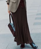 【23区/NIJYUSANKU】の【洗える】クラッシュ プリーツ ジョーゼット スカート ダークブラウン系|ID: prp329100004686599 ipo3291000000035548800