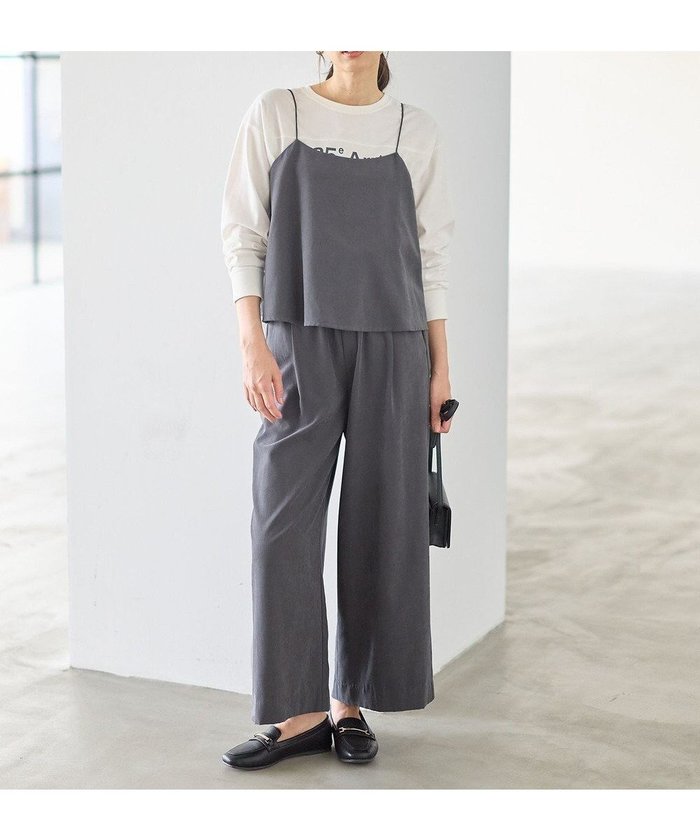 【エニー/ANY】の【2SET/洗濯機可】フィブリルビスチェ×パンツセット インテリア・キッズ・メンズ・レディースファッション・服の通販 founy(ファニー) https://founy.com/ ファッション Fashion レディースファッション Fashion for Women セットアップ Matching Sets レディースパンツ・ボトムス Pants & Trousers / Bottoms インナー Innerwear キャミソール Camisole, Spaghetti Strap Top コンパクト Compact, Small Size スマホ Smartphone, Mobile Device セットアップ Set-Up, Coordinated Outfit ノースリーブ Sleeveless, No-Sleeve ビスチェ Bustier, Corset Top フレア Flare, Flared ポケット Pocket, Pocket Detail リボン Ribbon, Bow ロング Long, Long-Length A/W・秋冬 Autumn/Winter 再入荷 Restock / Back in Stock 新作・新入荷 New Arrivals / New In |ID: prp329100004686607 ipo3291000000033842584