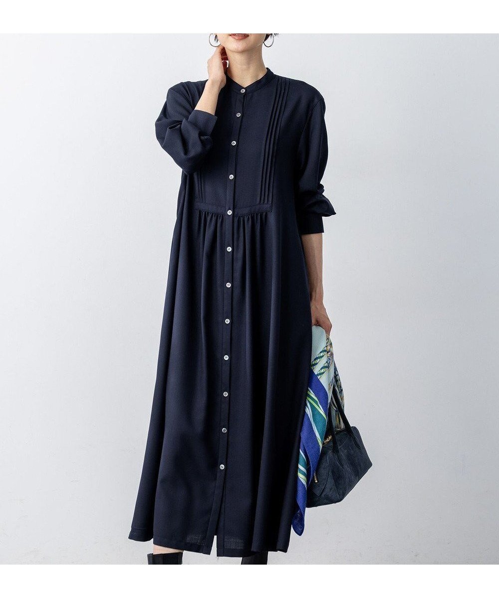 【23区/NIJYUSANKU】の【先行予約/洗える】TWビエラ ブザム ワンピース 人気、トレンドファッション・服の通販 founy(ファニー) 　ファッション　Fashion　レディースファッション　Fashion for Women　ワンピース　Dresses　イレギュラーヘム　Irregular Hem　ウォッシャブル　Machine Washable　洗える　Machine Washable　ギャザー　Gathered, Ruffled　ジャケット　Jacket, Outerwear　ドレープ　Drape, Draping Fabric　長袖　Long Sleeve, Full Sleeve　バランス　Balance, Style Balance　フレア　Flare, Flared　ボトム　Bottoms, Lower Wear　ワイド　Wide, Wide Fit　A/W・秋冬　Autumn/Winter　冬　Winter / This Winter　新作・新入荷　New Arrivals / New In　おすすめ　Recommended / Our Picks　2025年　2025　2025-2026秋冬・A/W　Autumn/Winter 2025–26 AW25–26　 other-1|ID: prp329100004686611 ipo3291000000033842599