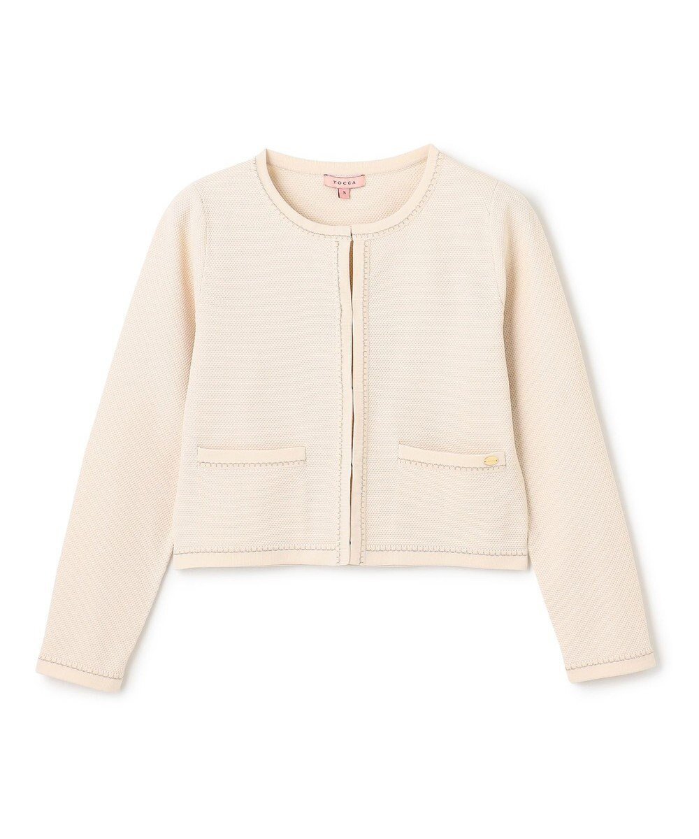 【トッカ/TOCCA】の【洗える】NIGHT GROOVE ニットジャケット インテリア・キッズ・メンズ・レディースファッション・服の通販 founy(ファニー) 　ファッション　Fashion　レディースファッション　Fashion for Women　新作・新入荷　New Arrivals / New In　カーディガン　Cardigan, Knitwear　ジャケット　Jacket, Outerwear　夏　Summer　S/S・春夏　SS, Spring/Summer, Warm Season　洗える　Machine Washable　A/W・秋冬　Autumn/Winter　アイボリー系|ID: prp329100004686616 ipo3291000000033842669