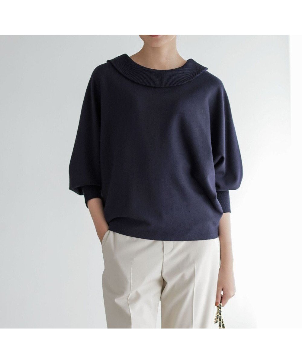 【組曲/KUMIKYOKU】の【加藤ローサさん着用 / 前後着用可】スムースストレッチロールネック ニット インテリア・キッズ・メンズ・レディースファッション・服の通販 founy(ファニー) ファッション Fashion レディースファッション Fashion for Women トップス・カットソー Cut & Sew Tops ニット Knit Tops & Sweaters カーディガン Cardigan, Knitwear ストレッチ Stretch, Stretchy Fabric セーター Sweater, Knitwear タートルネック Turtleneck, High Neck デコルテ Décolleté, Neckline フレア Flare, Flared A/W・秋冬 Autumn/Winter おすすめ Recommended / Our Picks エレガント 上品 Elegant ネイビー系|ID: prp329100004686626 ipo3291000000034105544