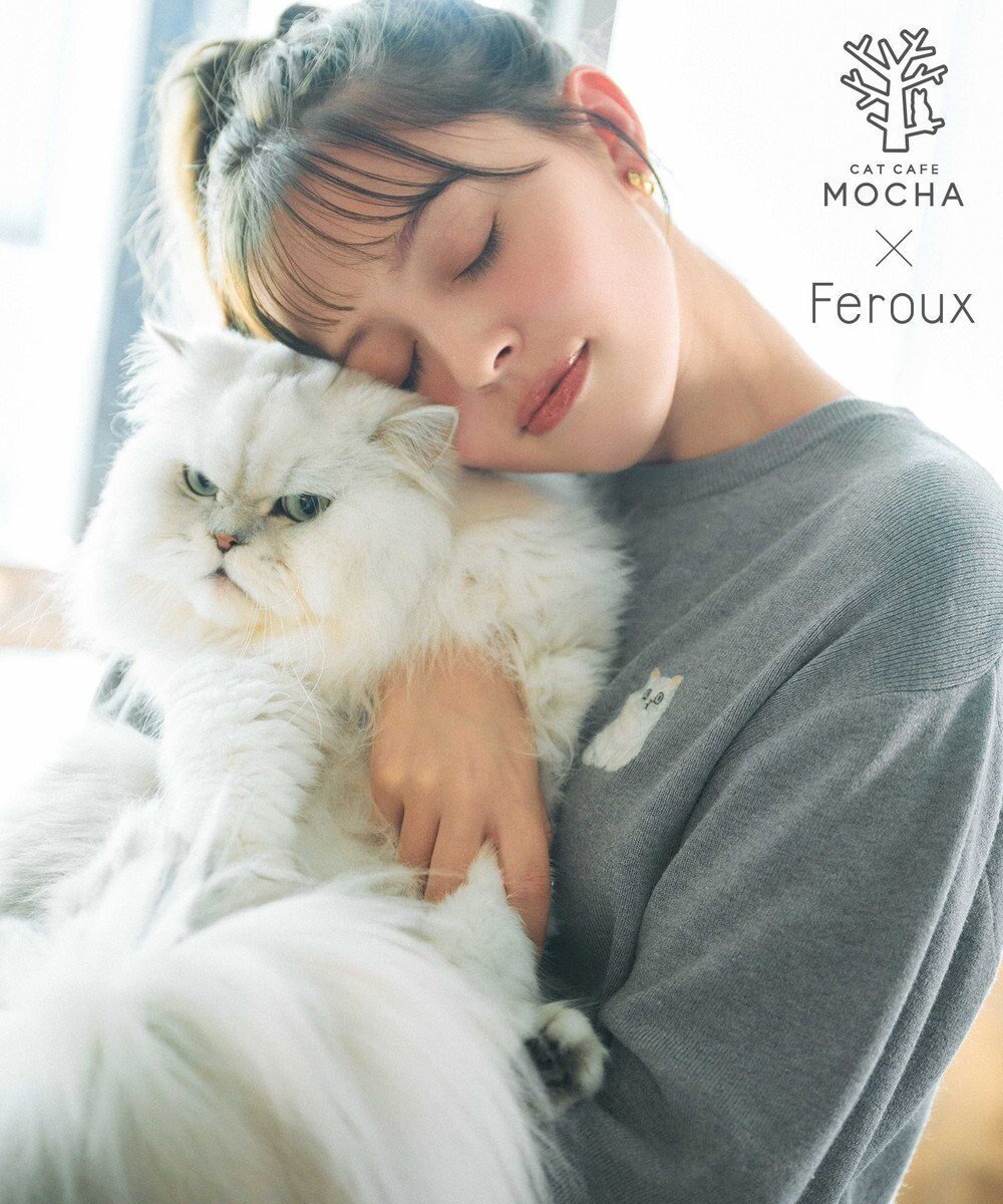 【フェルゥ/Feroux】の【猫カフェMOCHAコラボ】しらたまくん刺繍 ニット インテリア・キッズ・メンズ・レディースファッション・服の通販 founy(ファニー) ファッション Fashion レディースファッション Fashion for Women トップス・カットソー Cut & Sew Tops ニット Knit Tops & Sweaters コラボ Collaboration, Collab シンプル Simple, Minimal スタンダード Standard, Basic スリット Slit, Slit Detail セーター Sweater, Knitwear 人気 Popular, Best Seller 猫 Cat, Kitty A/W・秋冬 Autumn/Winter おすすめ Recommended / Our Picks グレー系|ID: prp329100004686641 ipo3291000000034157015
