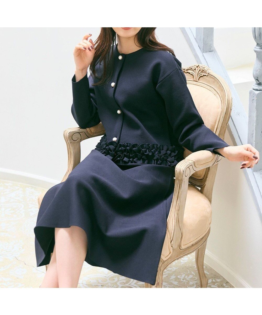 【フェルゥ/Feroux】の【先行予約】パフスリーブフリル ニット セットアップ 人気、トレンドファッション・服の通販 founy(ファニー) 　ファッション　Fashion　レディースファッション　Fashion for Women　ワンピース　Dresses　オケージョン　Occasion Wear　秋　Autumn　カーディガン　Cardigan, Knitwear　今季　This Season, Current Season　ジャケット　Jacket, Outerwear　スカーフ　Scarf, Neckwear　セットアップ　Set-Up, Coordinated Outfit　定番　Standard, Basic Item　ネックレス　Necklace, Pendant Necklace　パール　Pearl, Pearl Accent　フリル　Frill, Ruffle　A/W・秋冬　Autumn/Winter　新作・新入荷　New Arrivals / New In　おすすめ　Recommended / Our Picks　 other-1|ID: prp329100004686642 ipo3291000000033842815